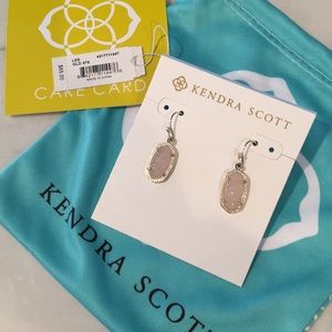 EUC Kendra Scott Lee Earrings in Iridescent Drusy